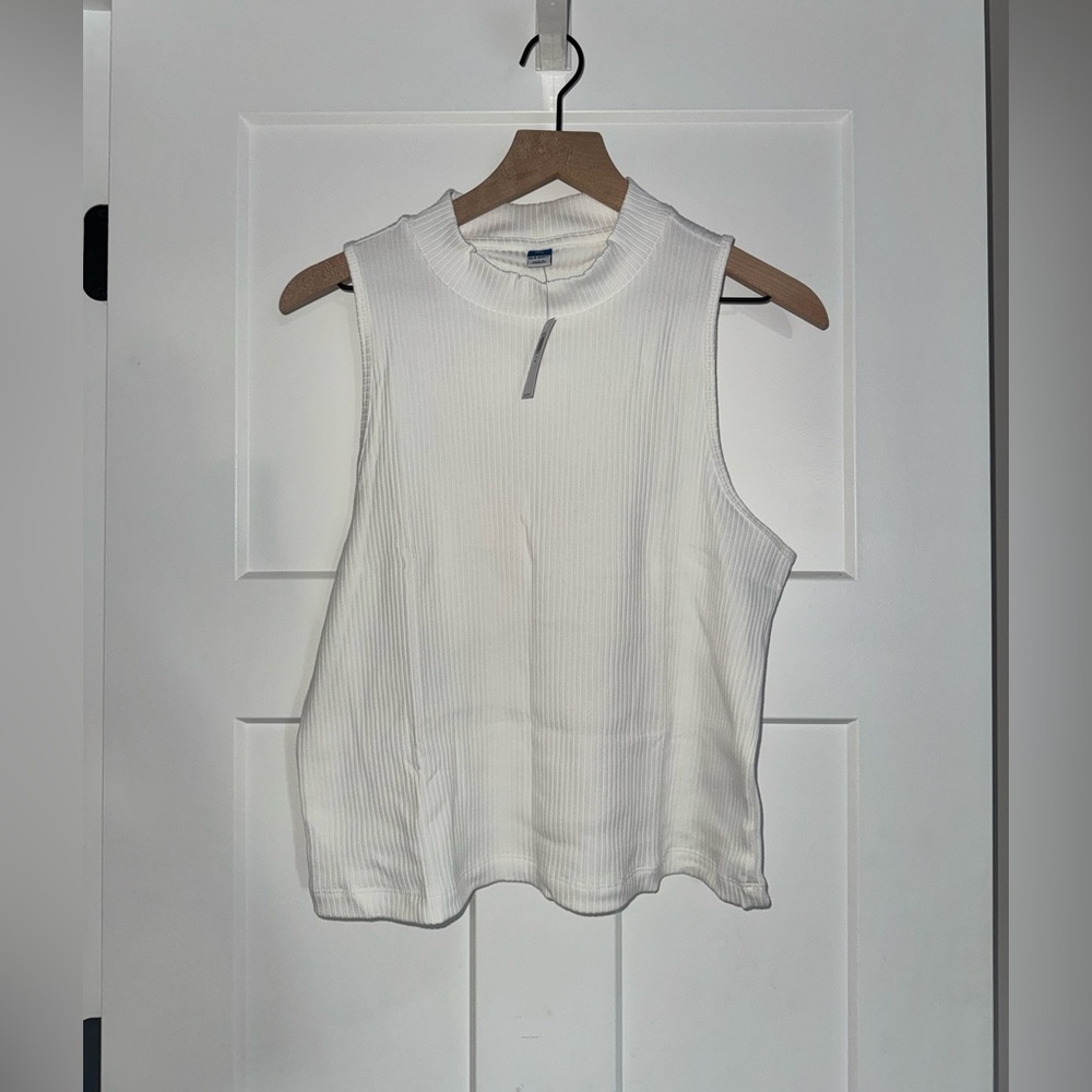 NWT! XL Tall White Ribbed Tank